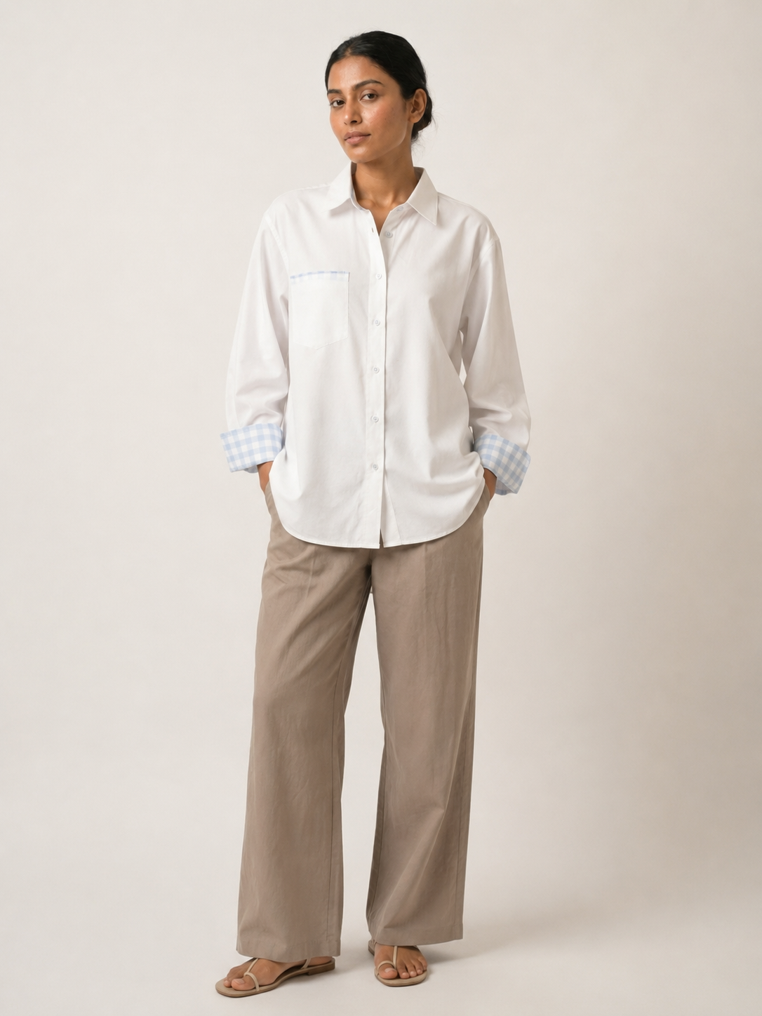 Palm postcard white shirt with back detail