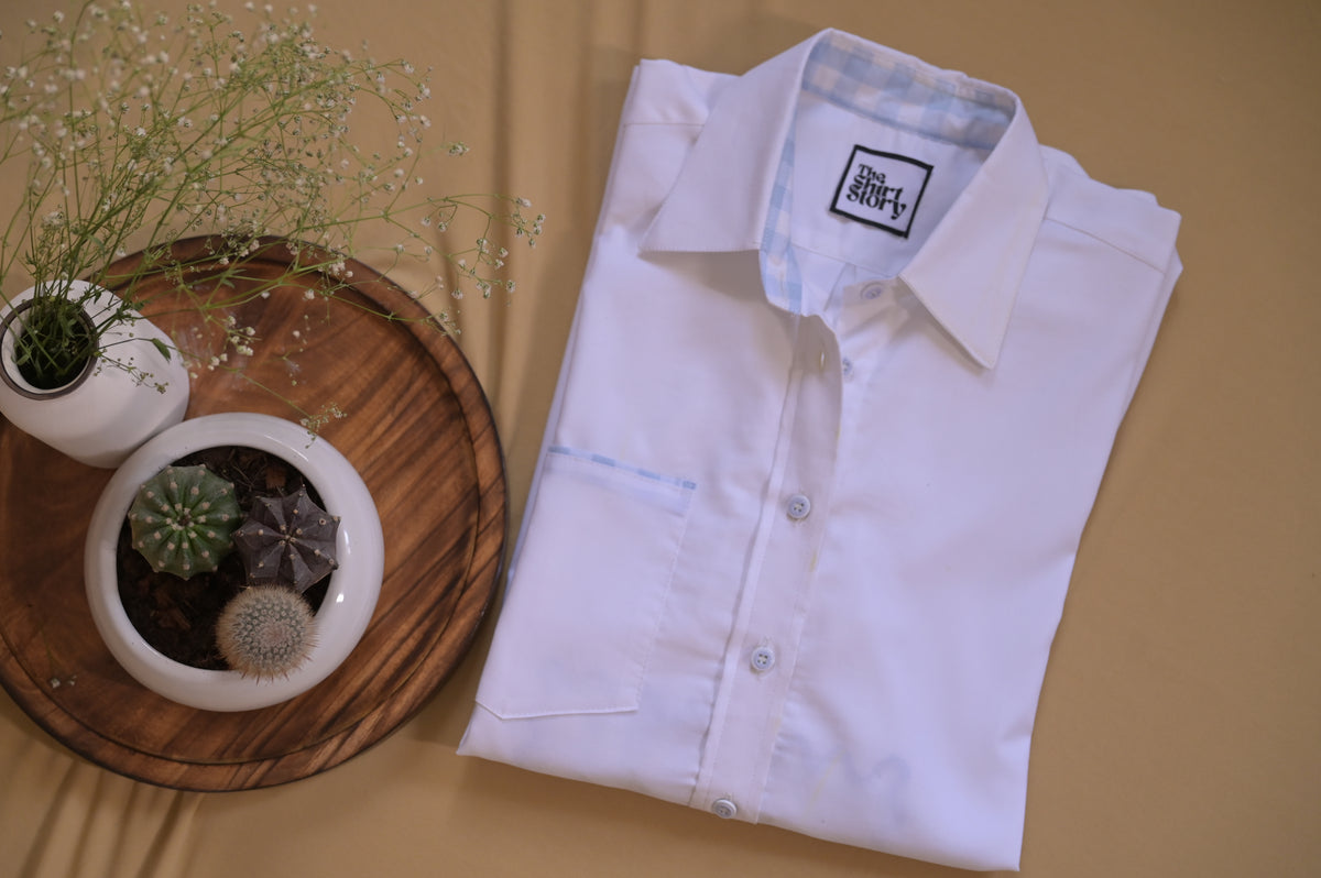 Palm postcard white shirt with back detail